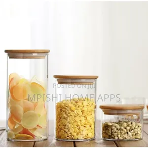 Air Tight Glass Cereal Container With Bamboo Lid Now