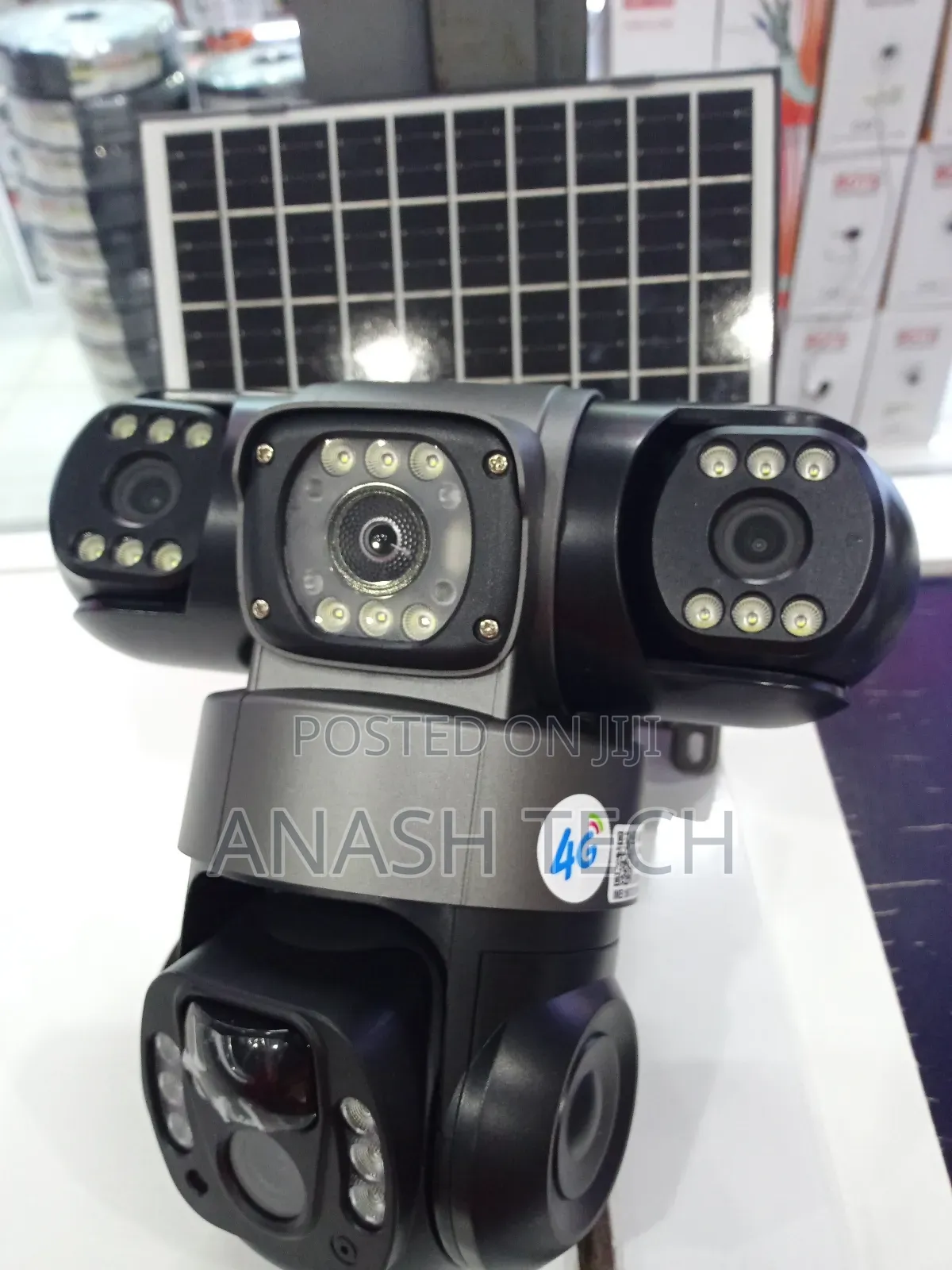 Pan Tilt Solar CCTV Camera Tripple Lens Solar 4g Enabled