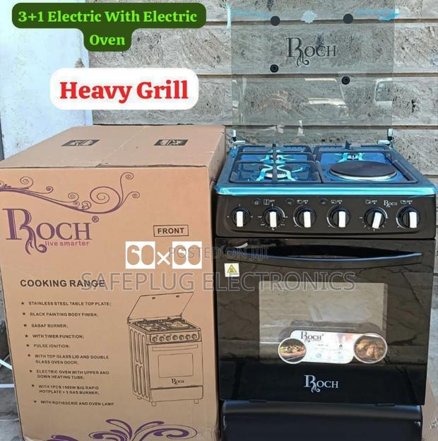 60×60 Roch Standing Gas Cooker With Electric Oven, Energy Efficient