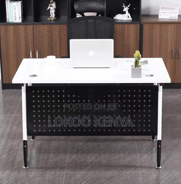 Office Desk; Standard MDF White Top Rectangular Office Study Desk