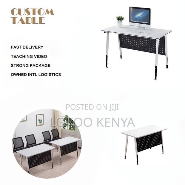 Office Desk; Standard MDF White Top Rectangular Office Study Desk - thumbnail 3