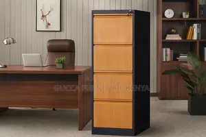 Imported 4-Drawer Brown Metallic Storage Locker