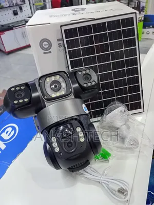 Solar 4g CCTV Camera Tripple Lens That Supports Microsd Cards