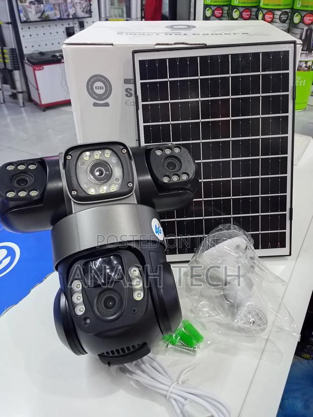 Live View and Playback Solar Tripple Lens 4g CCTV Camera - main view