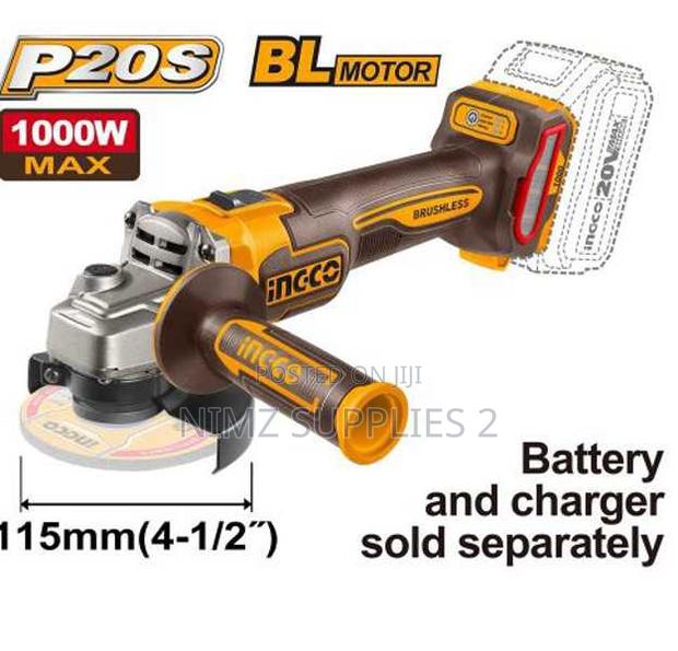 Ingco Cagli27153 Cordless Angle Grinder 20v