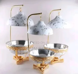 *8l Elegant High Quality Golden Round Food Servers Chaffing