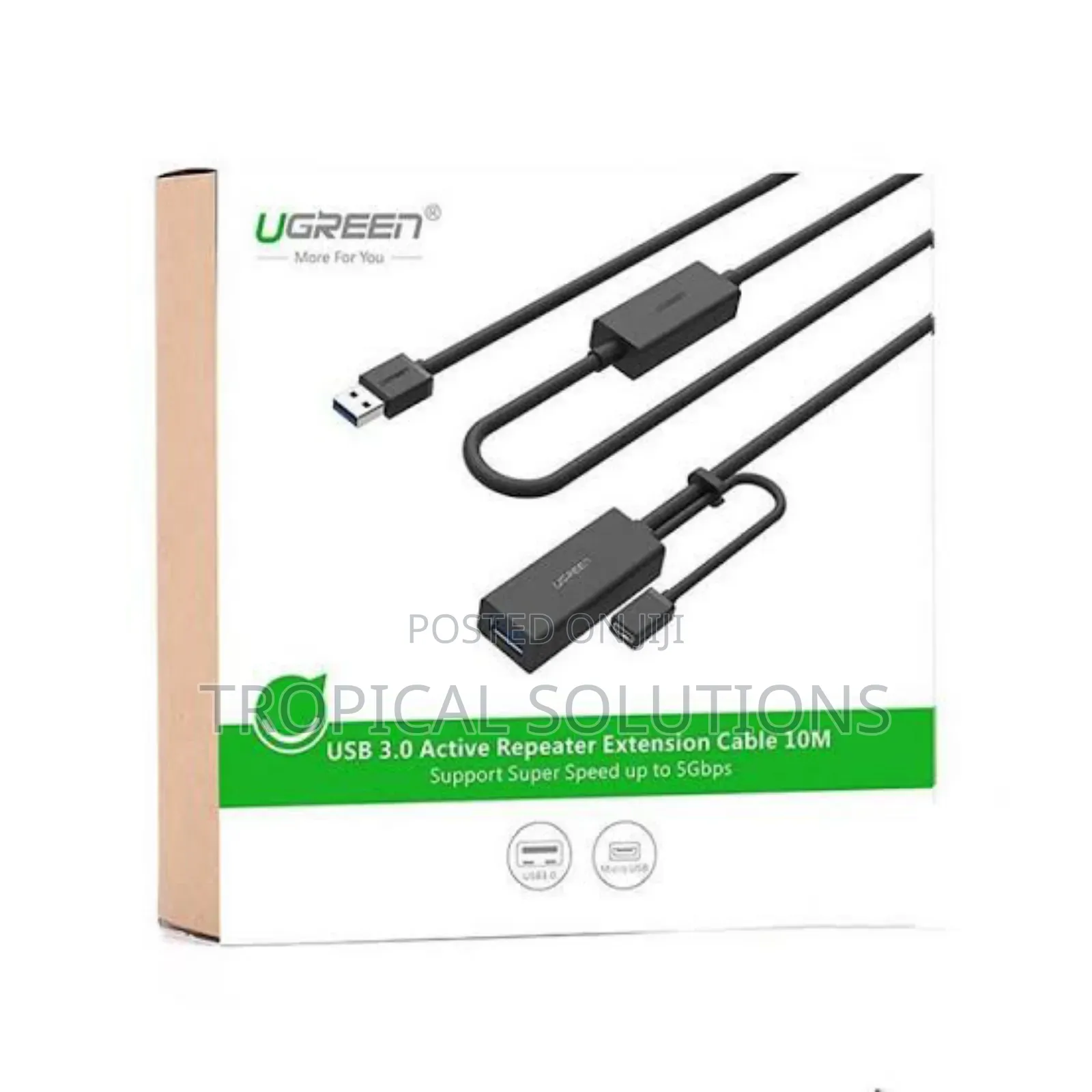 Ugreen Usb -a 3.0 Male to Female Extension Cable 10m Black Us175