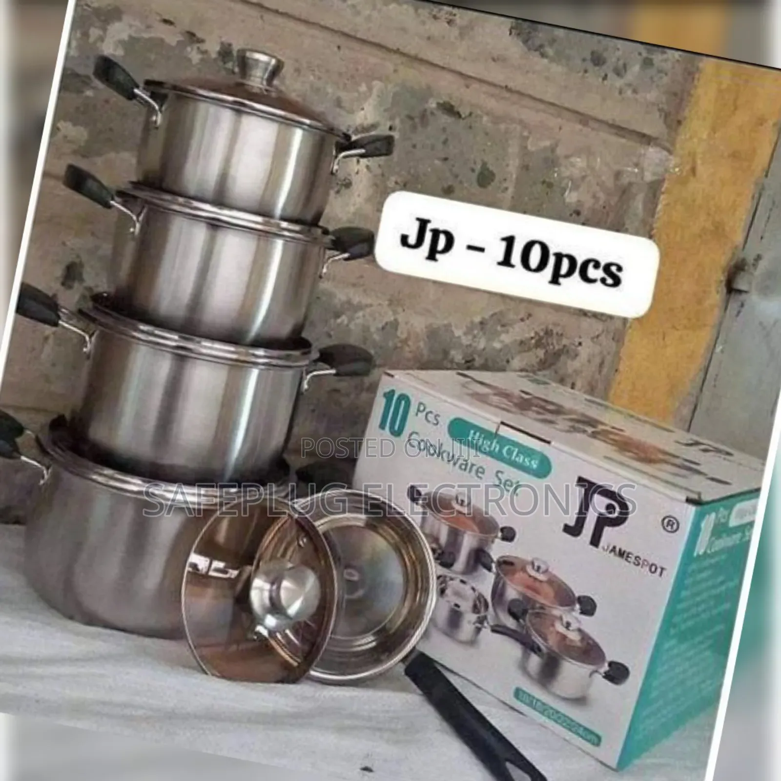 Jp Stainless Pots Jp Brand 10-Piece Stainless Steel Cookkware