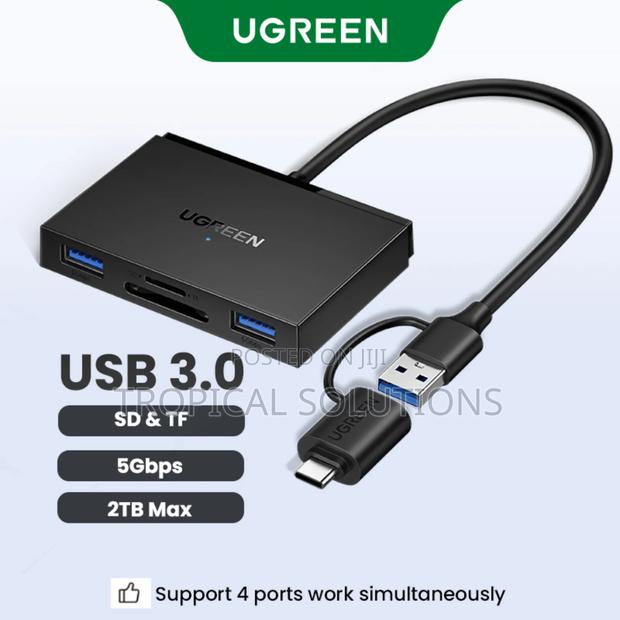 Ugreen 4 in 1 Card Reader With Usb -C and Usb -a 2 in 1 Interface - thumbnail 2