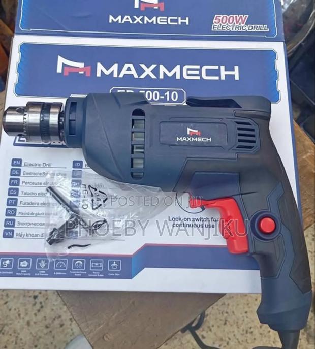 Lock on Switch Maxmech Corded Drill - main view