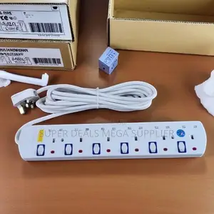 JSB 6 Way Power Extension Cable 10m Safety Shuttered Power Strip