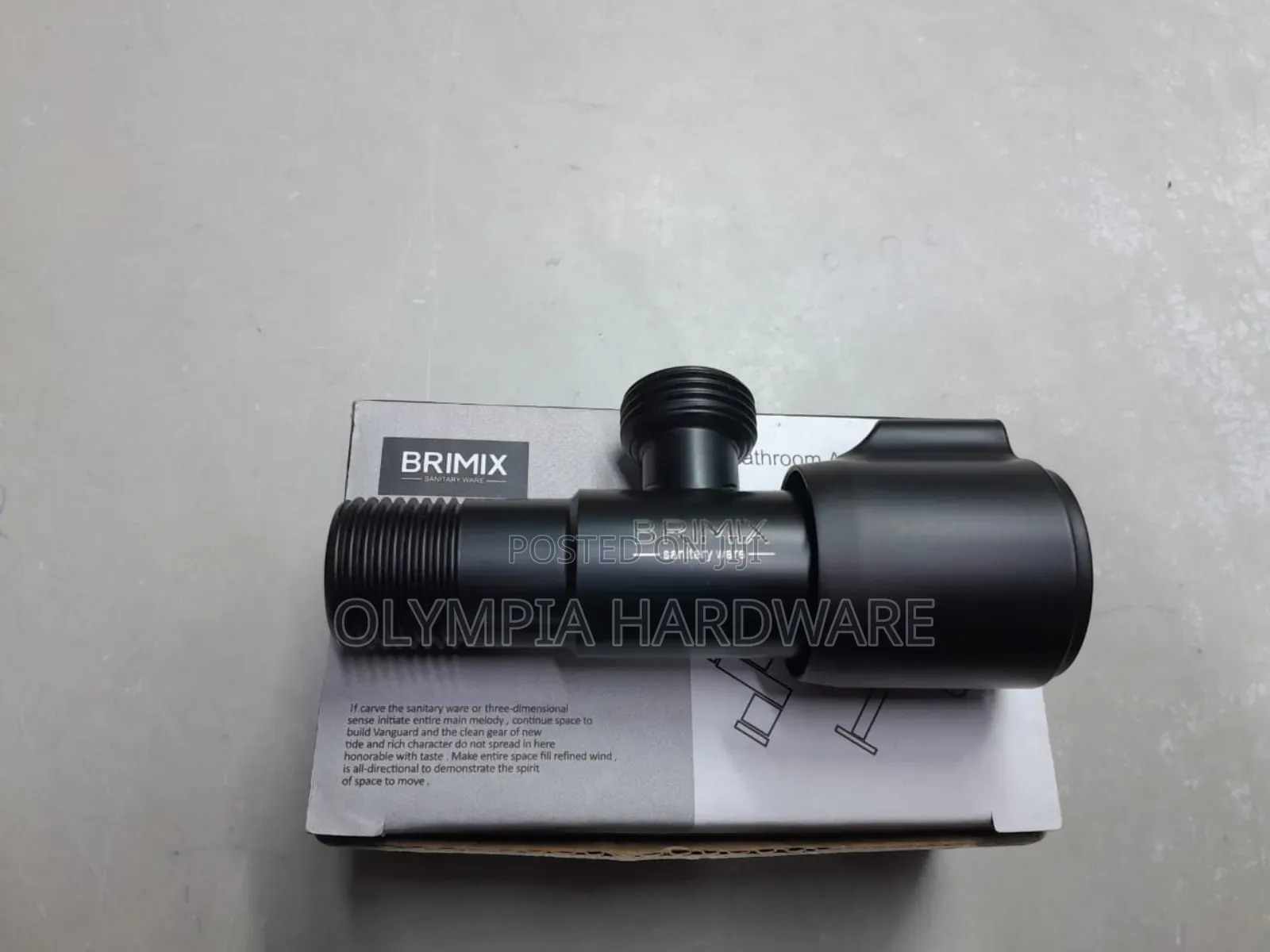 Brimix (Black) Angle Valve 1/2