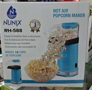 Fast Than Microwave - Nunix Hot Air Popcorn Maker, 12 Cups