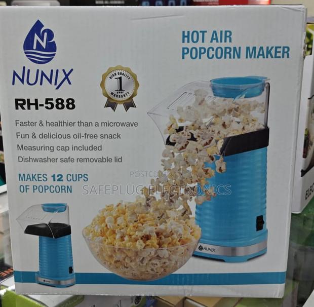 Fast Than Microwave - Nunix Hot Air Popcorn Maker, 12 Cups