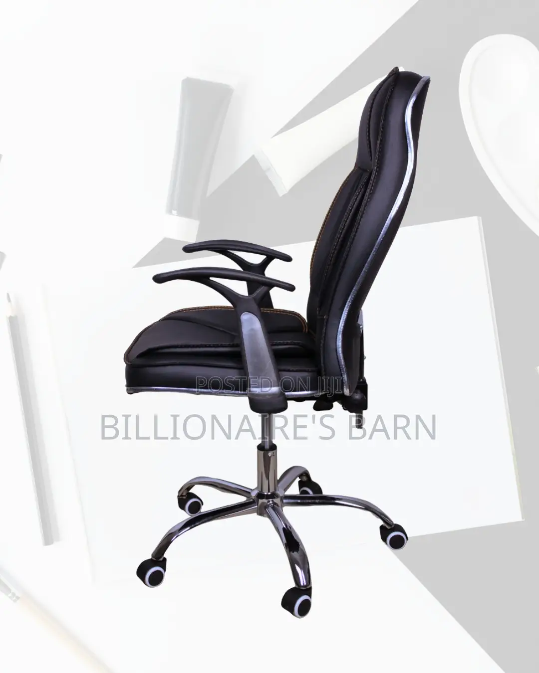 Swivel Leather New Office Height | Same-Day Delivery Available