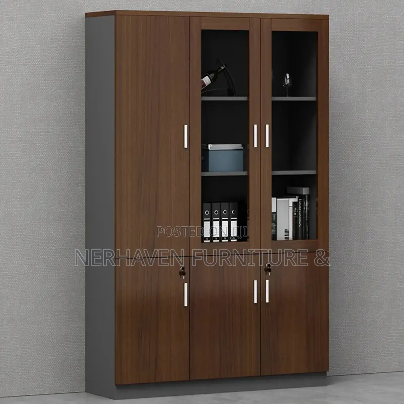 Wooden Office Cabinet – Elegant Spacious