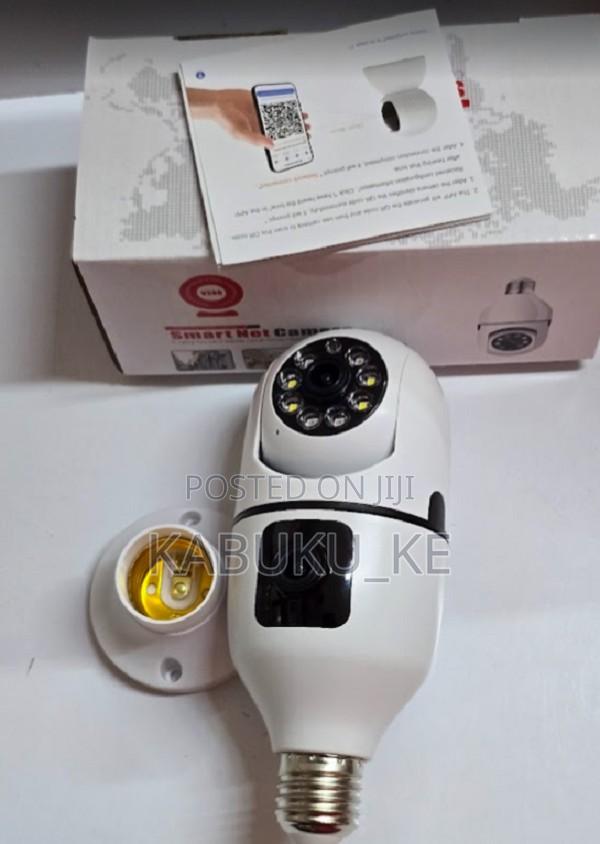 V380 Bulb Wifi Indoor Camera Dual Lens Wireless Full Color