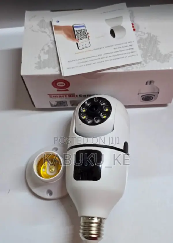 V380 Bulb Wifi Indoor Camera Dual Lens Wireless Full Color