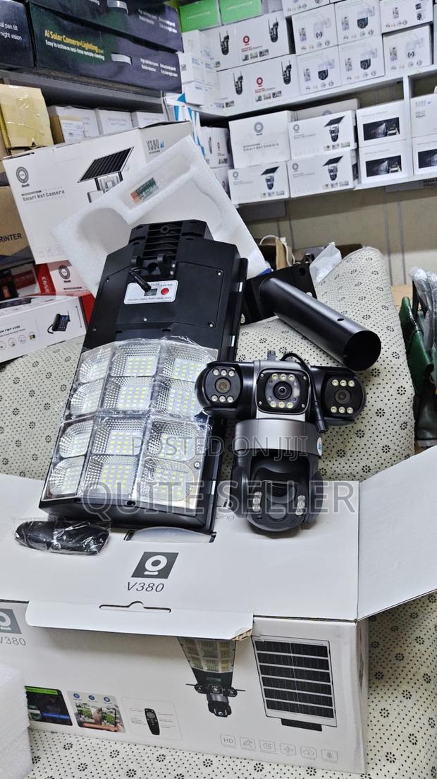 Solar Panel Charge V380 Tripple Lens 4g Solar Street Full Night Vision - main view