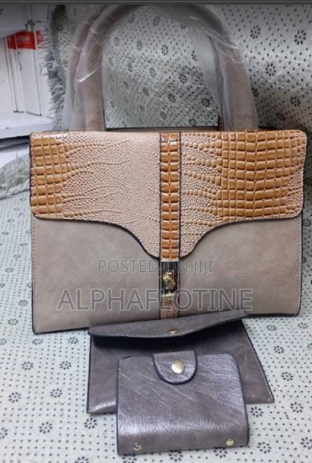 Khakis Color Custom Women's 2pcs Purse Handbag Shoulder Bag