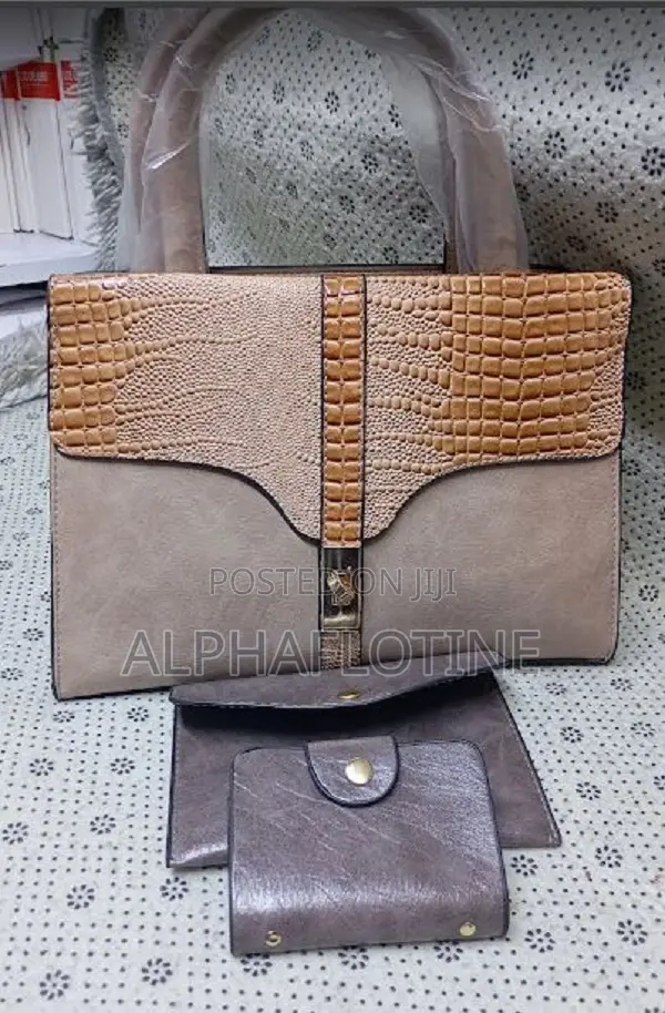 Khakis Color Custom Women's 2pcs Purse Handbag Shoulder Bag
