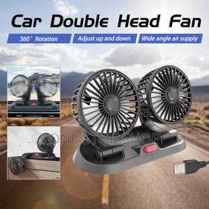 Office/Car Usb Plug Adjustable Double Fan - thumbnail 2