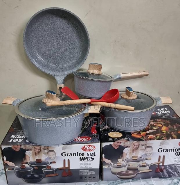 Bmn 9 Pc's Granite Cookware Set - main view