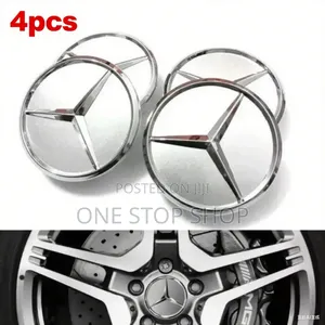 4pcs Mercedes Silver Centre Wheel Caps