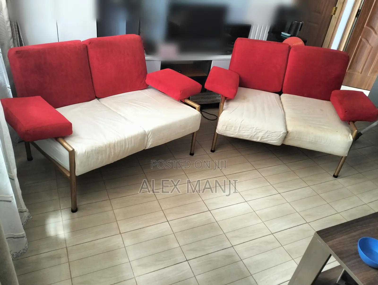 Couch 4 Seater, Memory Foam Cushion, Steel Frame