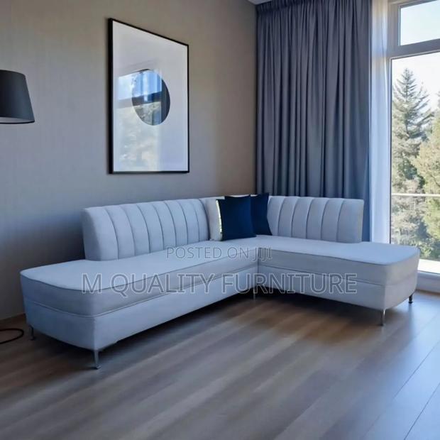 White Unique Corner Couch -6 Seater