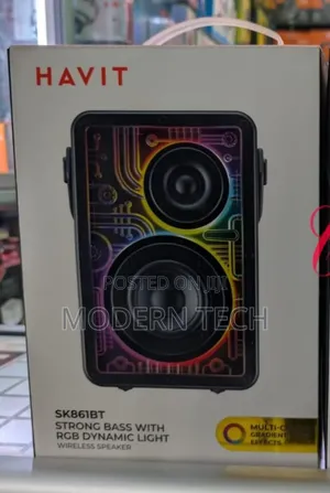 Havit Sk861bt Strong Bass With RGB Dynamic Light Speaker 