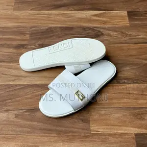 All White Fendi / Hermes Men Sandals Size 39/46