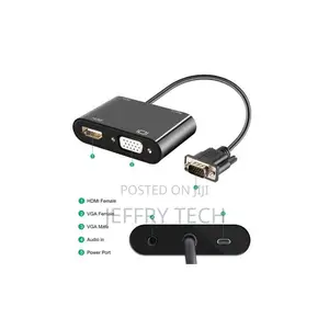 Vga to Hdmi Vga Splitter With 3.5mm Converter Adapter - Dual Display