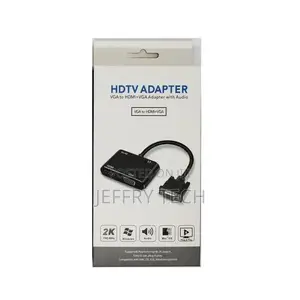 Vga to Hdmi Vga Splitter With 3.5mm Converter Adapter - Dual Display