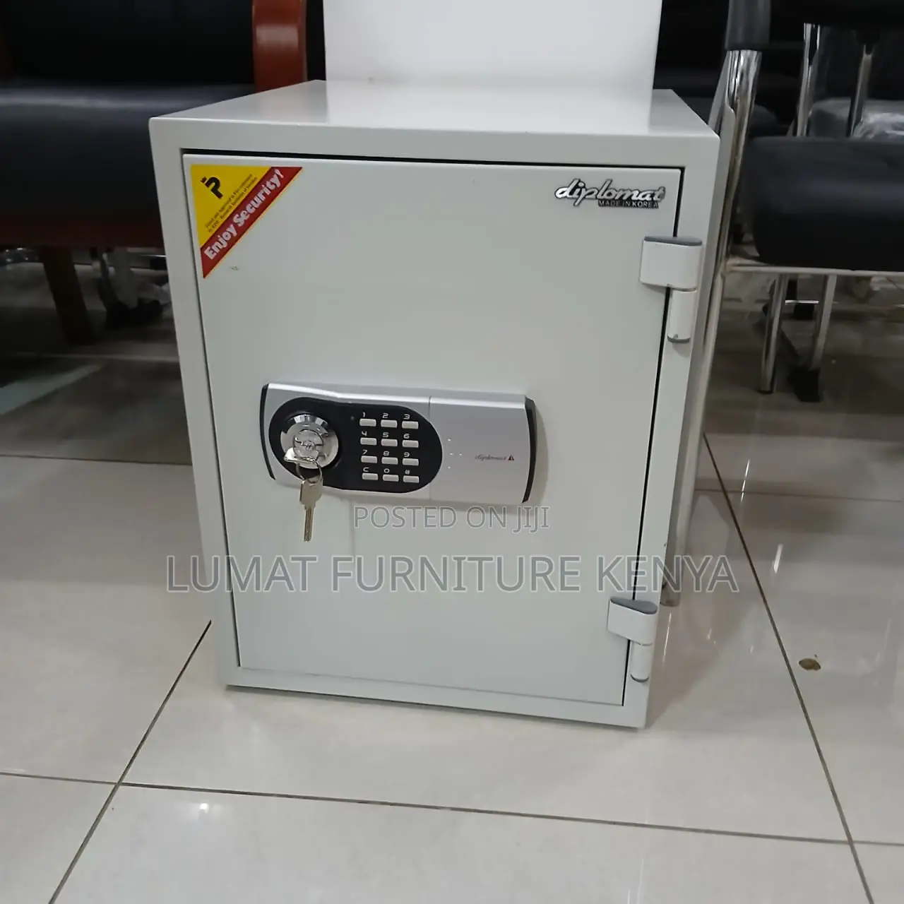 White Diplomatic Office Safe Box