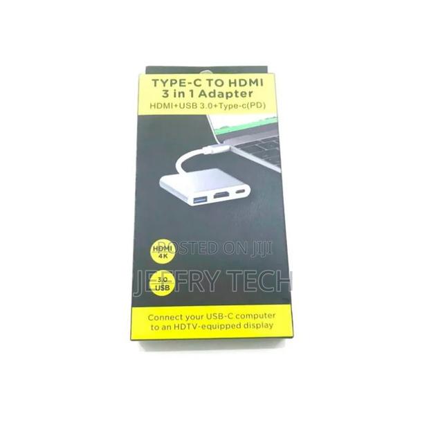 Usb Type-C Hub 3-in-1: Usb 3.0 + Hdmi + Type-C Charging Port – All-In