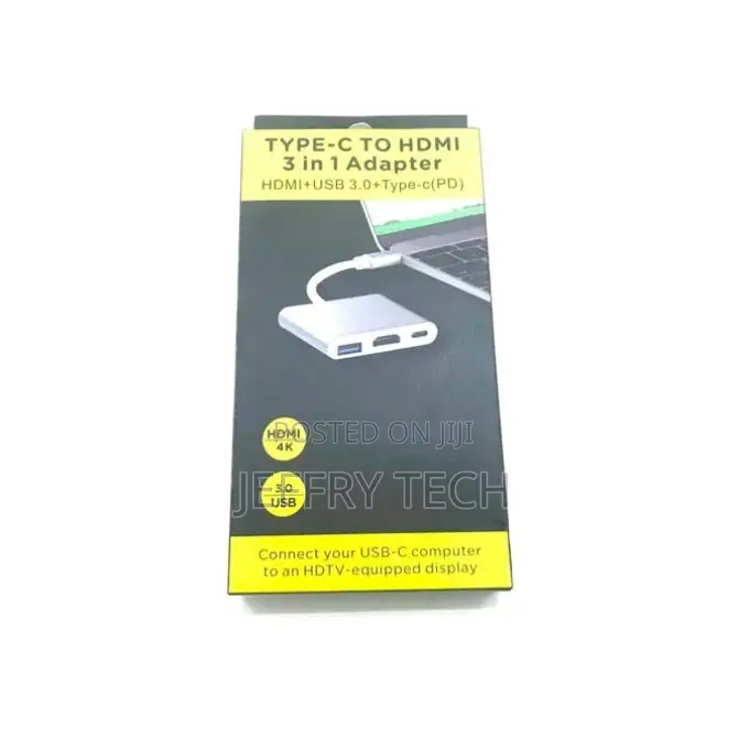 Usb Type-C Hub 3-in-1: Usb 3.0 + Hdmi + Type-C Charging Port – All-In