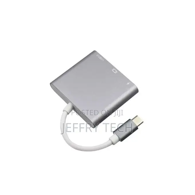 Usb Type-C Hub 3-in-1: Usb 3.0 + Hdmi + Type-C Charging Port – All-In