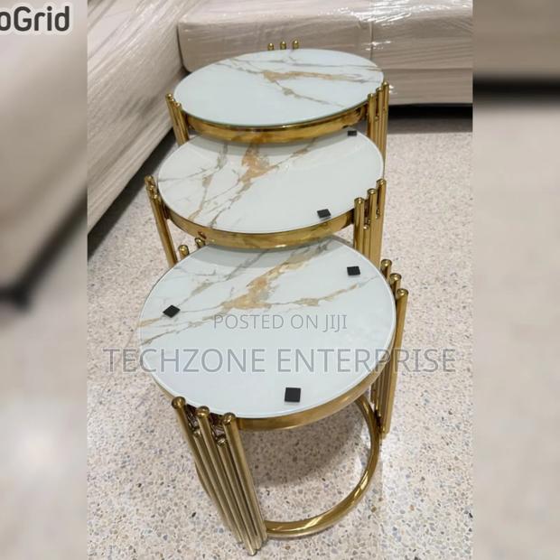 Quality 3 in 1 Executive Pure Marble Table - main view