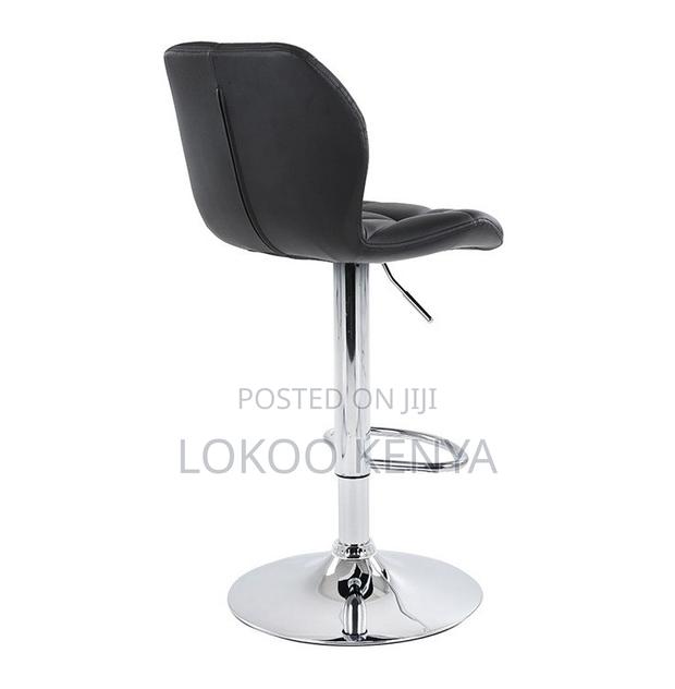 Stool; Leather Adjustable Barstool With a Casual Footrest for Kitchen - thumbnail 4