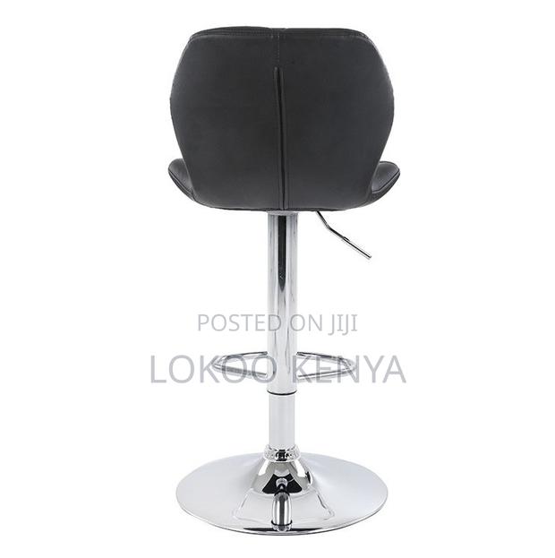 Stool; Leather Adjustable Barstool With a Casual Footrest for Kitchen - thumbnail 5