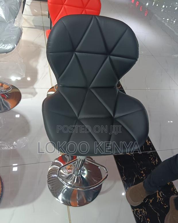 Stool; Leather Adjustable Barstool With a Casual Footrest for Kitchen - thumbnail 19