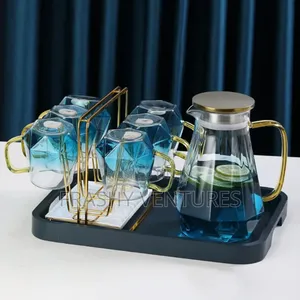 Classy Glass Tea Pot Diamond Set