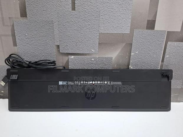 Original Hp Desktop 320k Slim Wired Qwerty Keyboard - Black - thumbnail 4
