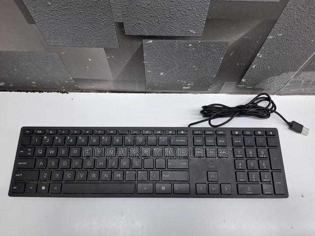 Original Hp Desktop 320k Slim Wired Qwerty Keyboard - Black - thumbnail 5