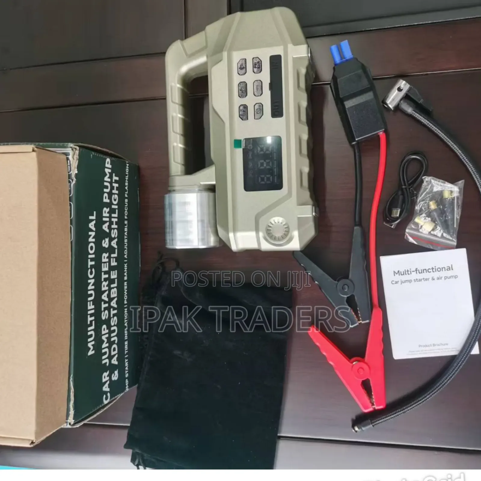 High Power Digital Jump Starter,Compressor and Adjustable Flash Light