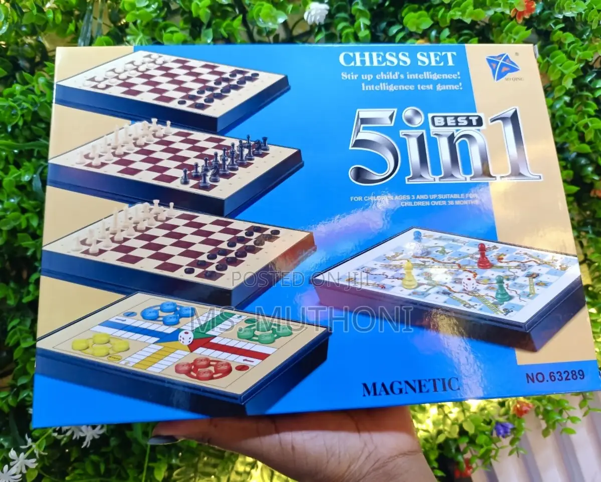 Best 5 in 1 Games Magnetic" Board Game Set.