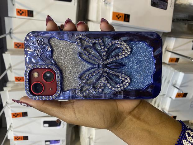 Mobistyle iPhone 13 Cover With Luxury Glitter Cute Butterfly - thumbnail 3