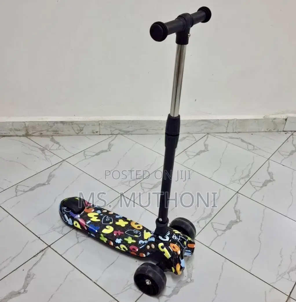 Age 3-12 Kids Adjustable Scooter With Light