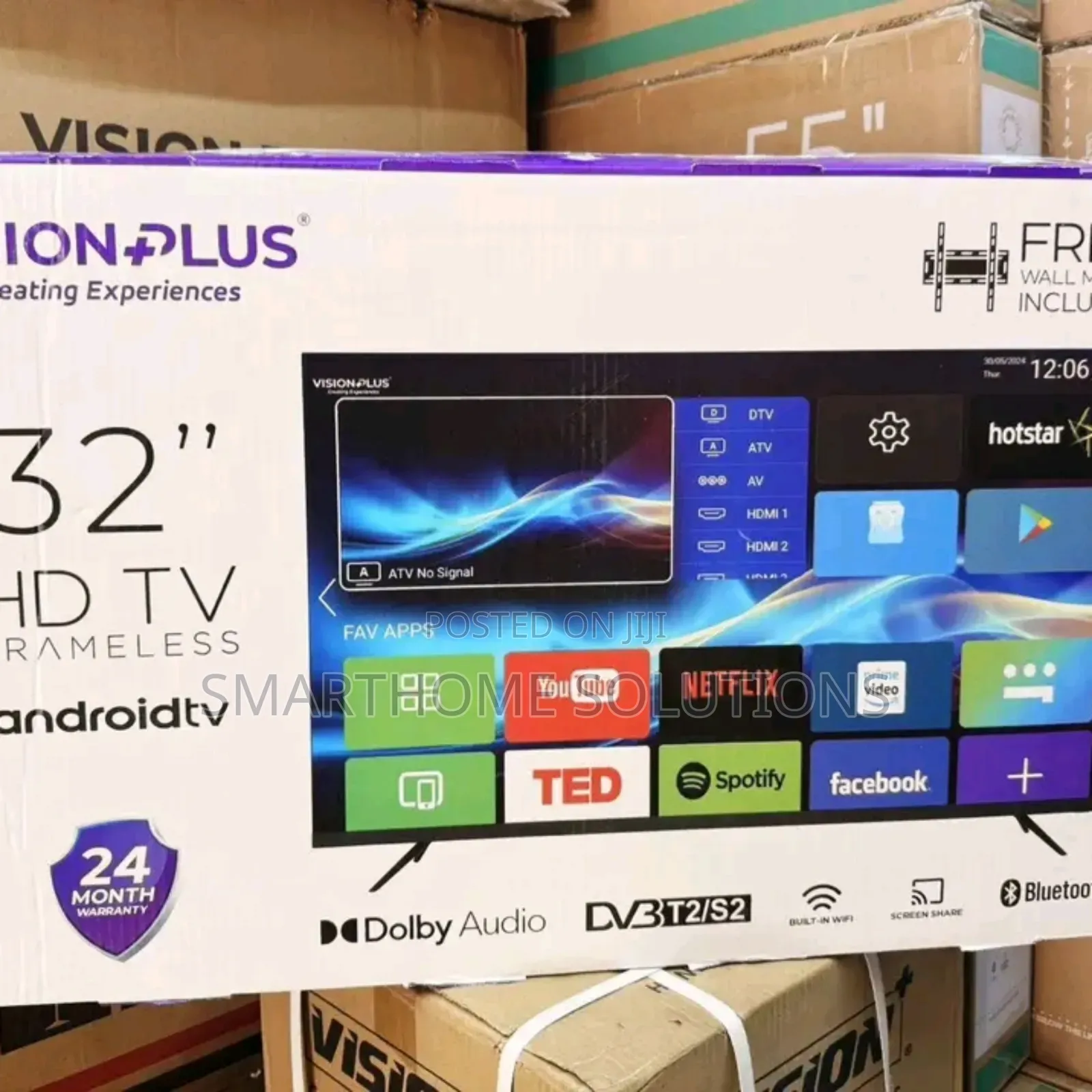 Vision Plus 32 Inch Smart Android Frameless Hd Tv Vp8832s